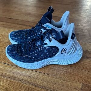 Under Armour Steph Curry Flow 9 Blue White Basketball shoes Size 5.5 M/ 7W